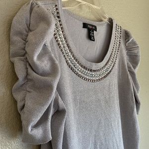 Shimmer silver / gray top / Brand new